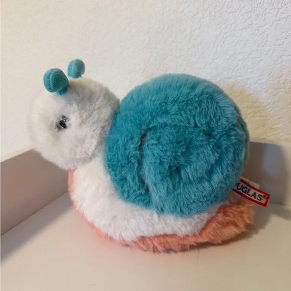 Douglas Syd Snail Plush Blue Pink Super Soft Stuffed Animal - Picture 5 of 6